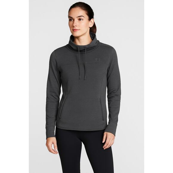 Under Armour Women's Funnel Neck Sweatshirt Gray Size Medium Pullover Warm - Picture 1 of 8
